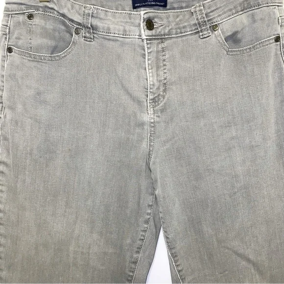 Talbots Gray Simply Flattering 5 Pocket Jeans - Picture 8 of 9